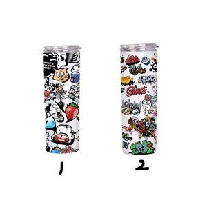 Semi handmade personalized Graffiti 20oz stainless straight bottle
